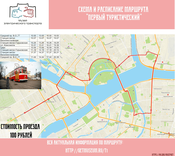 Трамвайный туристский маршрут СПб